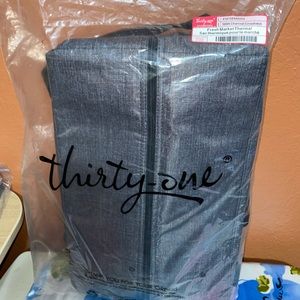 Thirty-One Fresh Market Thermal Charcoal Crosshatch